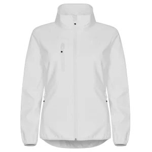 Clique Schilder Softshell jas Dames Wit