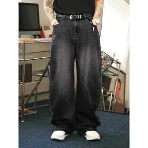 Baggy jeans voor heren – Wijde pijpen – Klassieke vintage wassing – Trendy look