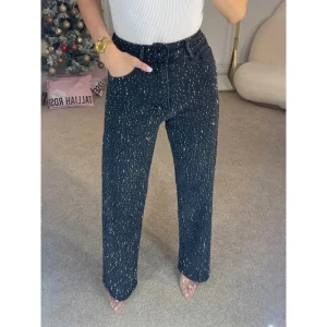 Sparkling jeans voor dames – Relaxed fit – Hoge taille – Stijlvolle look