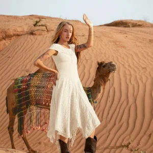 Ysolde jurk Gebroken wit