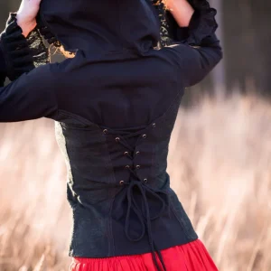 Elven Hoodie Top Zwart