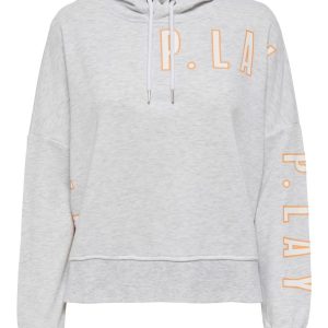 ONLY PLAY – ONPEDDY SHORT LS HOOD SWT- DAMES – GRIJS