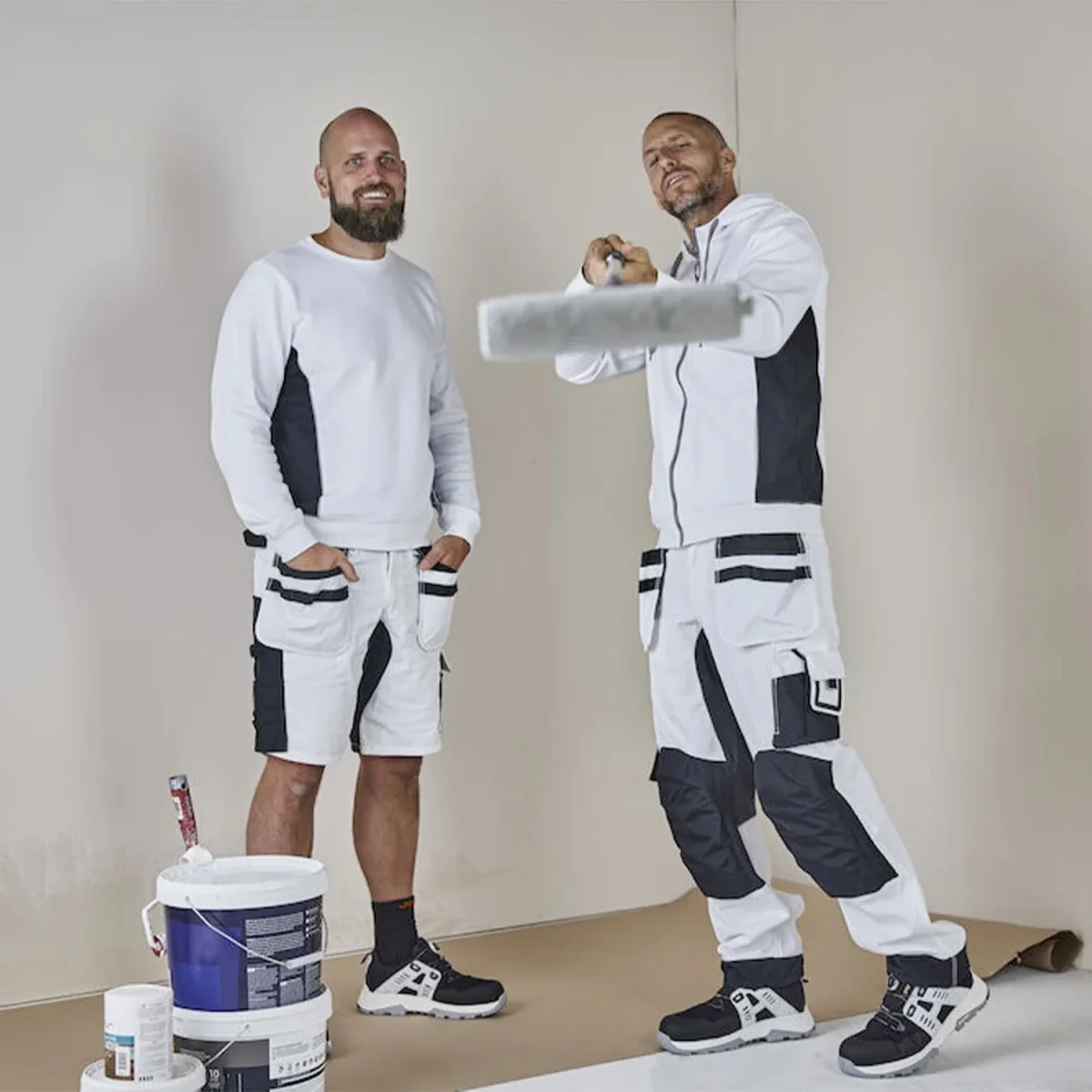 Jobman Schilder Korte Werkbroek Stretch Heren Wit - Afbeelding 4