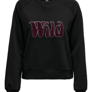 ONLY PLAY Sweater nedja – Dames – Zwart met print