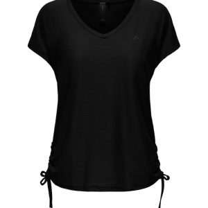 ONLY PLAY Aub-smila Curvy Sportshirt – Zwart