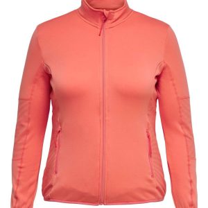 ONLY PLAY Curvy fleecejack – Dames – Spiced coral
