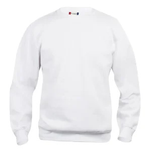 Clique Schilder Sweater Ronde Hals Basic Wit