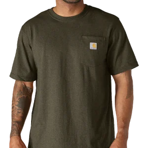 Carhartt t-shirt met borstzak K87 donkergroen