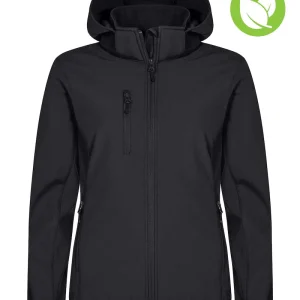 Softshell jas Clique dames gevoerd met capuchon