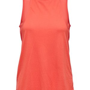 ONLY PLAY Mouwloos sportshirt met mesh – Dames – coral