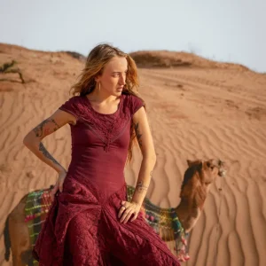 Ysolde jurk Marroon rood