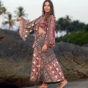 Sacred Roots Omslagrok lang Ruby