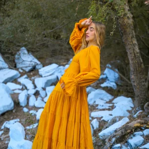 Vaiana Lange Jurk Zonnebloemgeel