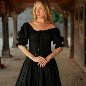 Korte Vaiana Jurk Zwart