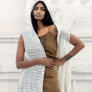 Gaia Boho vest Gebroken wit