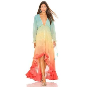 Dames Jurk - Boheems - Maxi - Regenboogkleurig