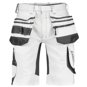 Korte werkbroek Dassy Trix stretch wit