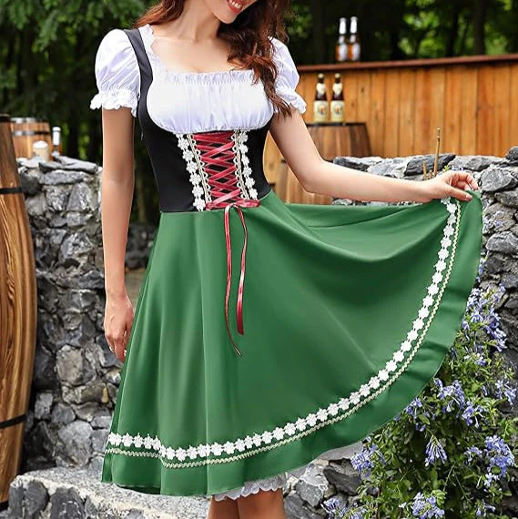 Dirndl-kostuum met blouse – Oktoberfest | Klassieke traditionele outfit voor vrouwen - Afbeelding 2