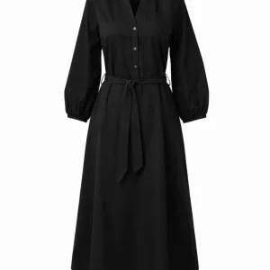 Elora overhemd jurk Zwart