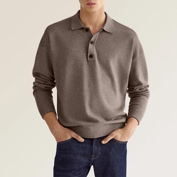 Heren poloshirt – zachte katoenmix – lange mouwen – tijdloze stijl - Afbeelding 7