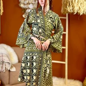 Sacred Roots Omslagrok Midi Olive