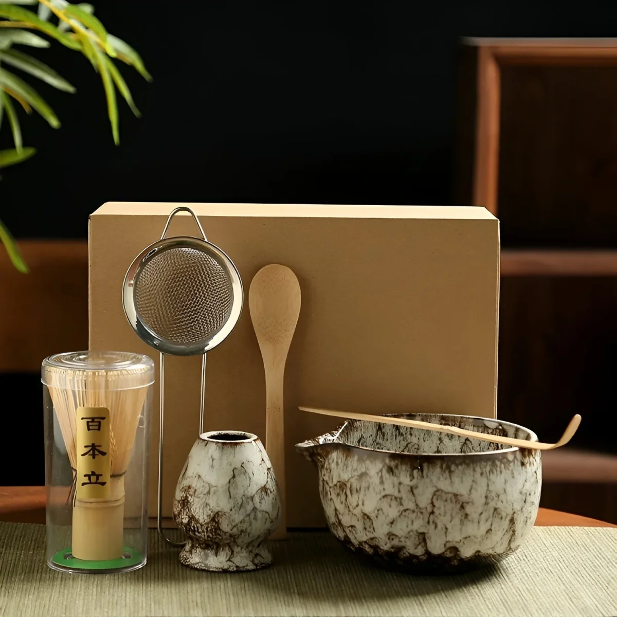 Matcha Set – Traditionele theeservice als cadeau, 6-delig voor de thee ceremonie van hoogwaardige materialen - Afbeelding 2