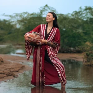 Kimono Jurk Zahara Marroon