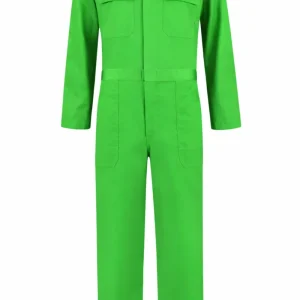 Overall Drukknoop polyester/katoen Appelgroen