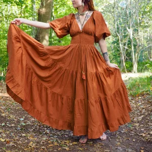 Tara Jurk Lang Warm oranje