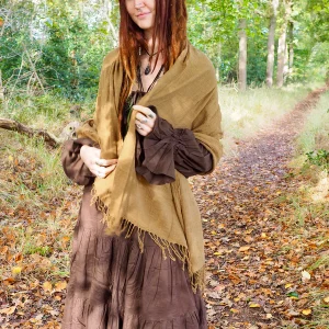 Katoenen Sjaal Middenbruin