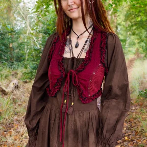 Aradia vest Marroon Rood