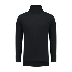 JS Thermoshirt Lange Mouw met Col Zwart