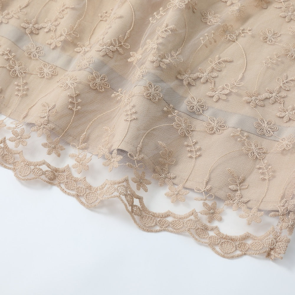 Vintage dirndl in abrikoos met schort – Oktoberfest | Klassieke Wiesn-look in delicate kleuren - Afbeelding 8