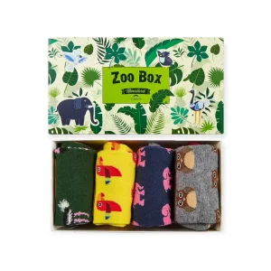 Zoo Box Babysokken – 4 Paar in Luxe Cadeaudoos (0–12 mnd)