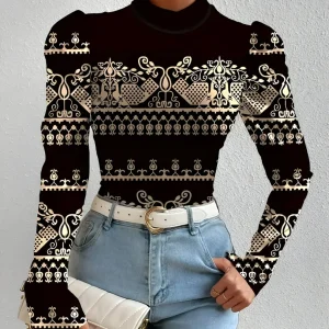 Dames Blouse - Bloemenprint - Pofmouwen