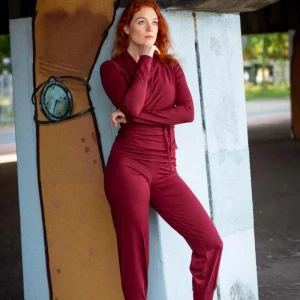 Zen Pant Marroon Rood