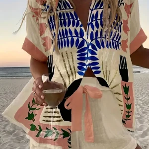 Dames Set - Oversized Shirt - Relaxte Fit