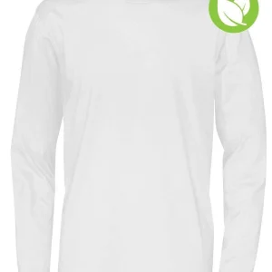 Cottover t-shirt met lange mouwen heren wit