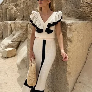 Elegante tweedelige set voor moeiteloze stijl