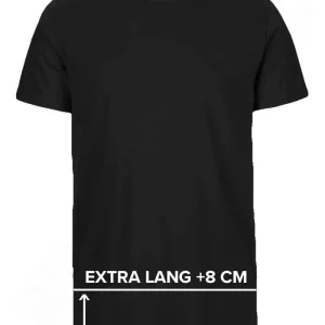 T-shirt extra lang W2wear zwart