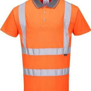 Poloshirt oranje reflecterend