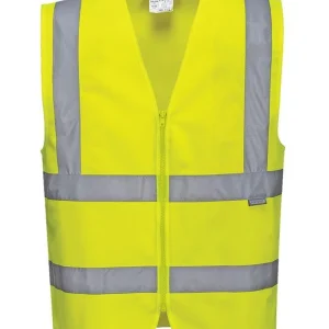 Veiligheidshesje met rits Geel