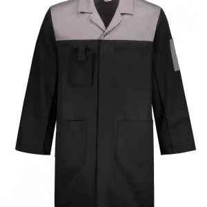 Stofjas 100% katoen zwart-grijs