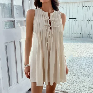 Dames Jurk - Mouwloos - A-lijn Pasvorm - Stropdashals