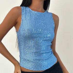 Glinsterende Pailletten Top Dames