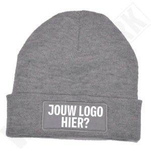 Bedrukte muts  Grijs