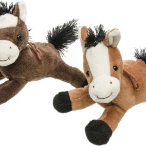 Knuffelpaard – Licht- of Donkerbruin Pluche (20 cm)