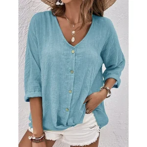 Linnen Shirt Dames | Tops Dames Zomer | Clara