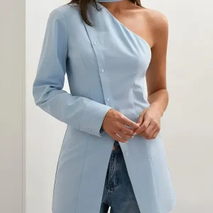 Dames Top - One-Shoulder - Asymmetrische Zoom