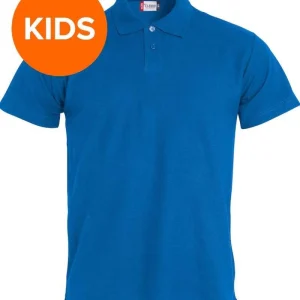 Kinder poloshirt Clique basic blauw